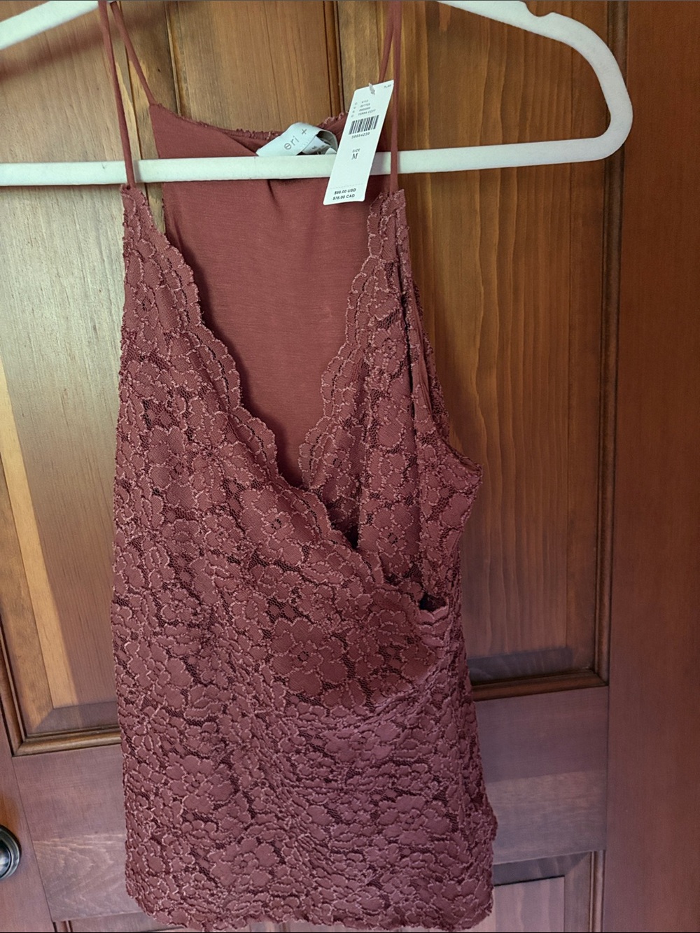 Lace Cami Tank Top in Dusty Rose